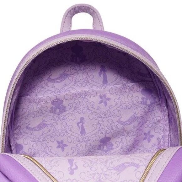 Loungefly Disney Aladdin Jasmine Purple Dress Cosplay Mini Backpack EE EXCLUSIVE